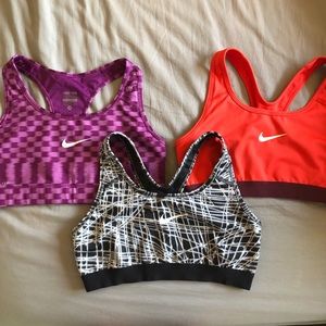 Various Nike Sports Bras